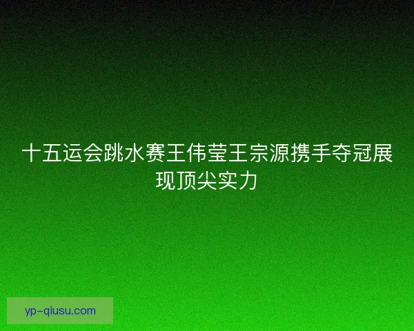 十五运会跳水赛王伟莹王宗源携手夺冠展现顶尖实力